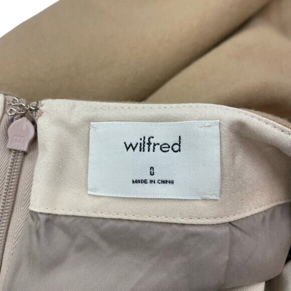 WILFRED Aritzia Wool Wrap Front Mini Skirt Sz 0 - Picture 2 of 6